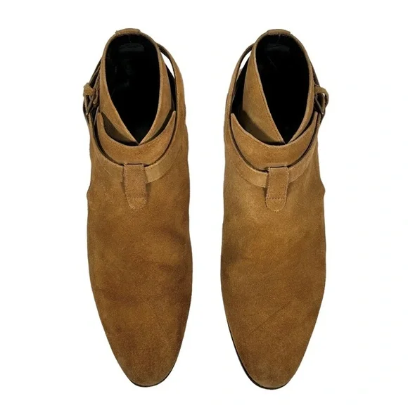 SAINT LAURENT Wyatt Jodhpur Suede Ankle Boots - Picture 4 of 13